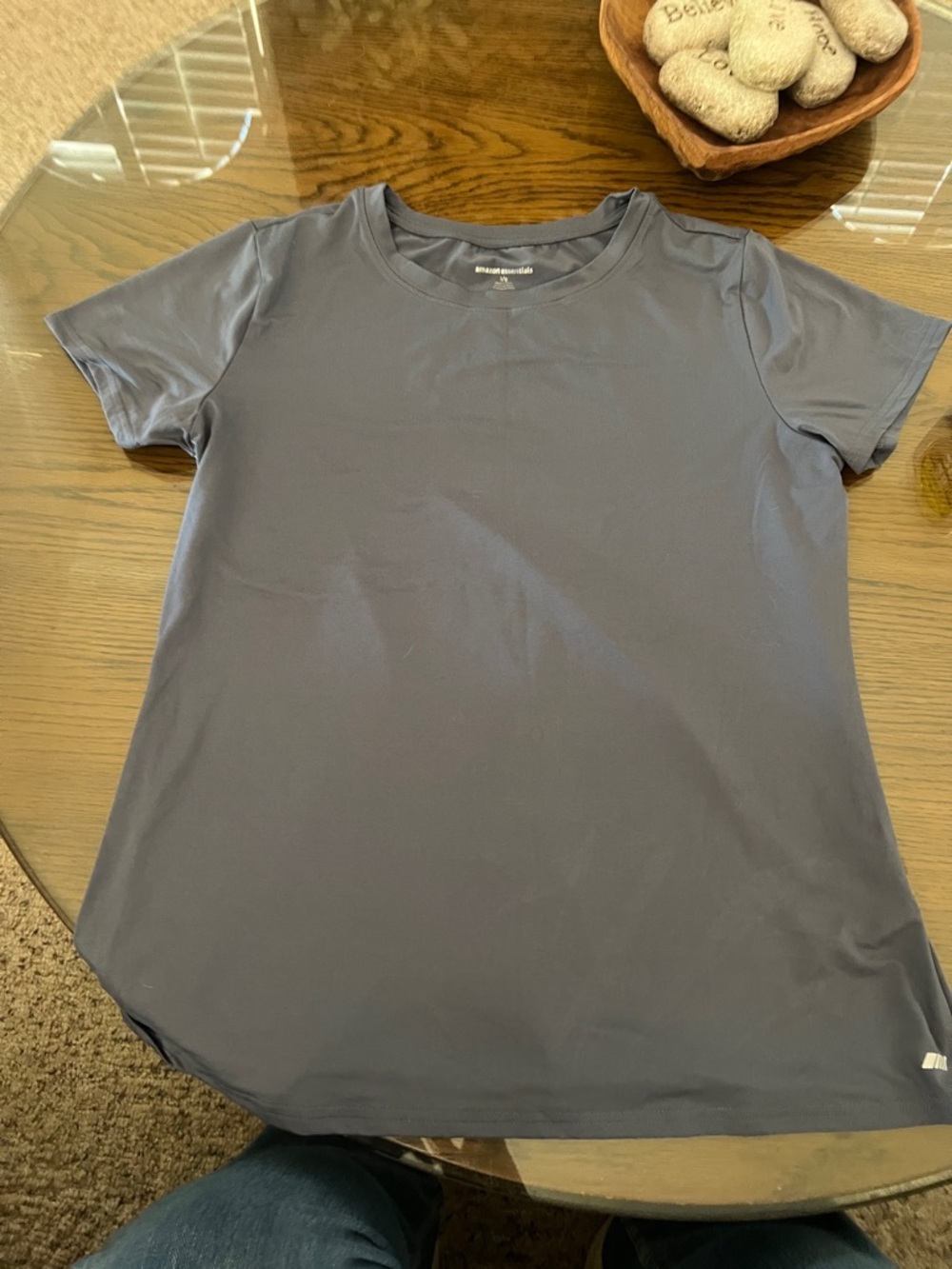 Amazon Essentials Crew Neck Short Sleeve Running Tee in Slate